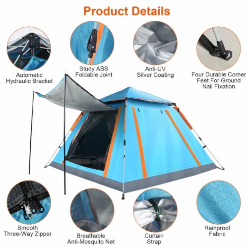 4-Person Camping Tent 215x215